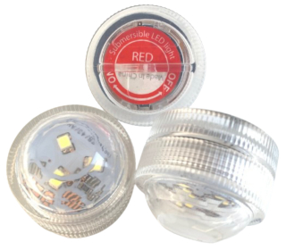 Červené vodotěsné ponorné LED světlo do vody DekorLED3V