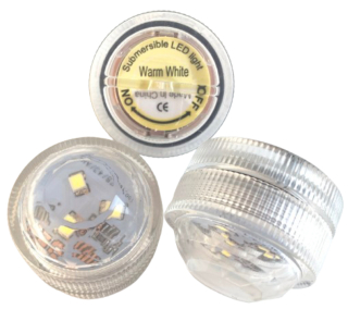 Teplé bílé vodotěsné ponorné LED světlo do vody DekorLED3V