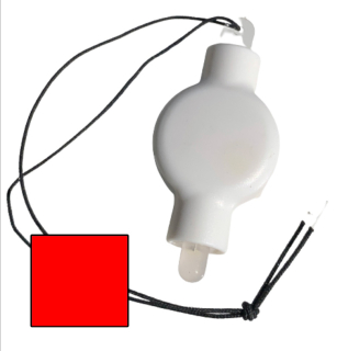 Červené závěsné LED světlo DekorLED1Z do lampionů