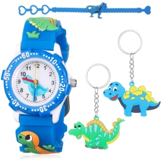Dinosauří hodinky sada s přívěšky a náramkem pro kluky