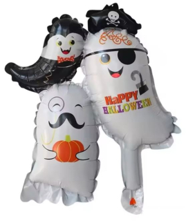 Třikrát duch halloween nafukovací balónek malý 36 x 35 cm (F183)