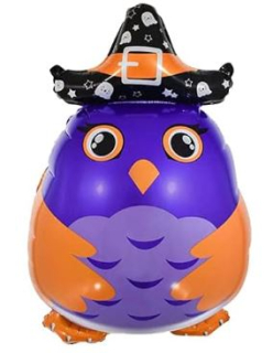 Sova halloween nafukovací balónek velký 48 x 79 cm (F427)