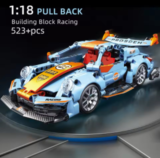 Stavebnice Project Machine 67116 sportovní auto modré 523 dílů (BEZ KRABICE)