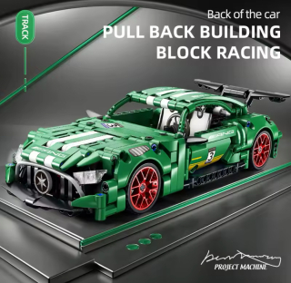 Stavebnice Project Machine 89106 sportovní auto tmavě zelené 456 dílů (BEZ KRABICE)