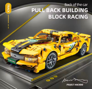 Stavebnice Project Machine 89107 sportovní auto žluté 451 dílů (BEZ KRABICE)
