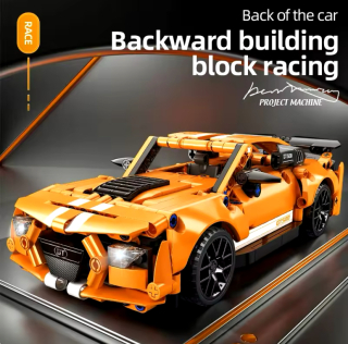 Stavebnice Project Machine 67122 sportovní auto oranžové 478 dílů (BEZ KRABICE)