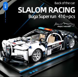 Stavebnice Project Machine 67149 sportovní auto Policie 410 dílů (BEZ KRABICE)