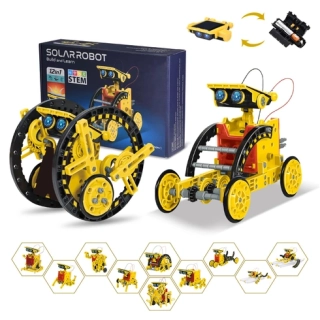 Stavebnice OMWay solární robot 12v1 žlutý