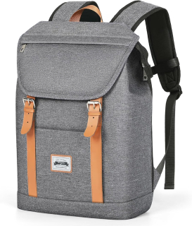 Tonyeee šedý školní batoh pro teenagery, 15,6" laptop OK0251