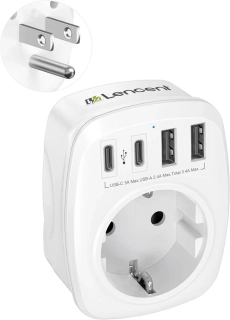 Cestovní adaptér LENCENT do USA, Kanady a Mexika 5v1 OK1033