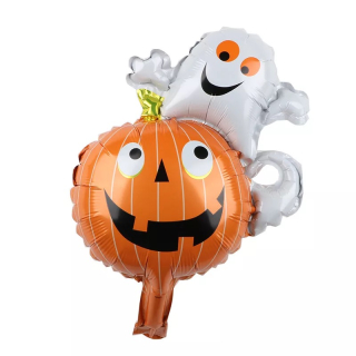 Dýně s duchem halloween nafukovací balónek malý 40 x 26 cm (F139)